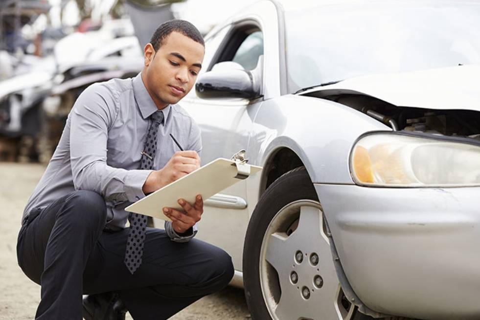 inspection of car collision 