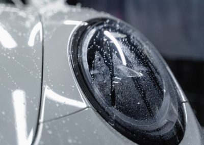 car being cleaned