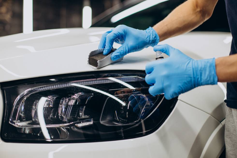 repair glass being repaired